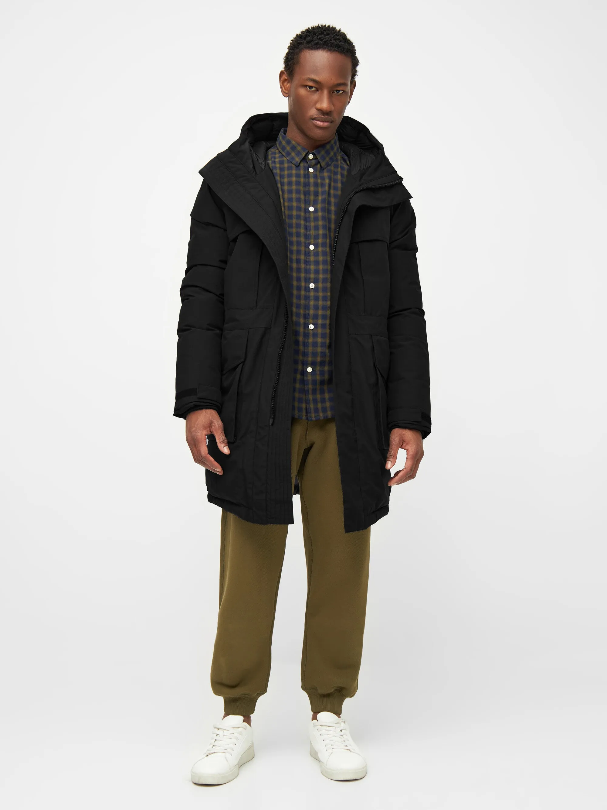 APEX CANVAS™ long padded coat - Black Jet