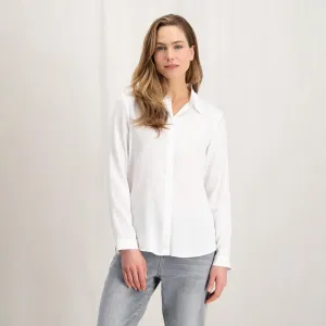 Basic Soft Polin Blouse - Pure White