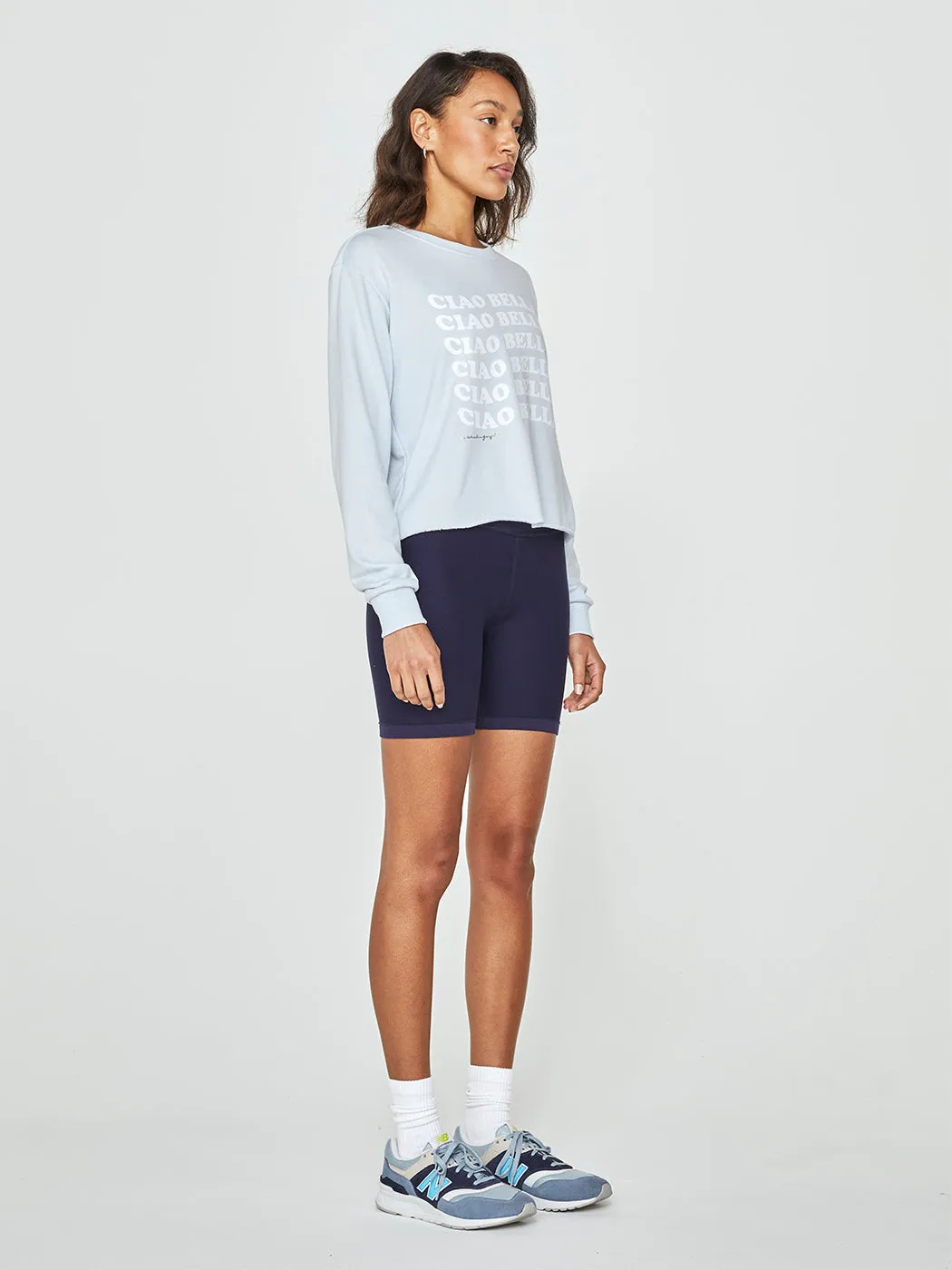 Ciao Bella Crop Sweatshirt - Aquarius