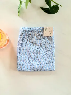 Cotton Pajama Pants Women - Tranquil Blue