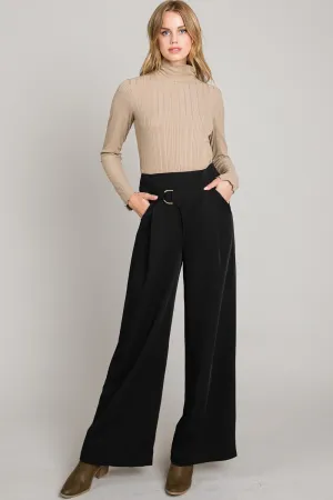 Drapey Twill Pants in Black