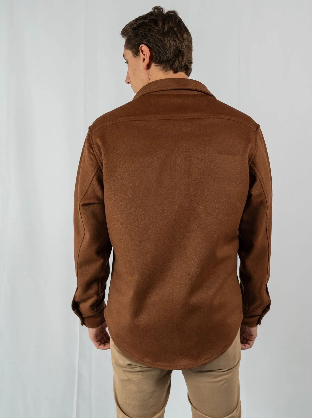 Fogata Wool Jacket in Camel Brown