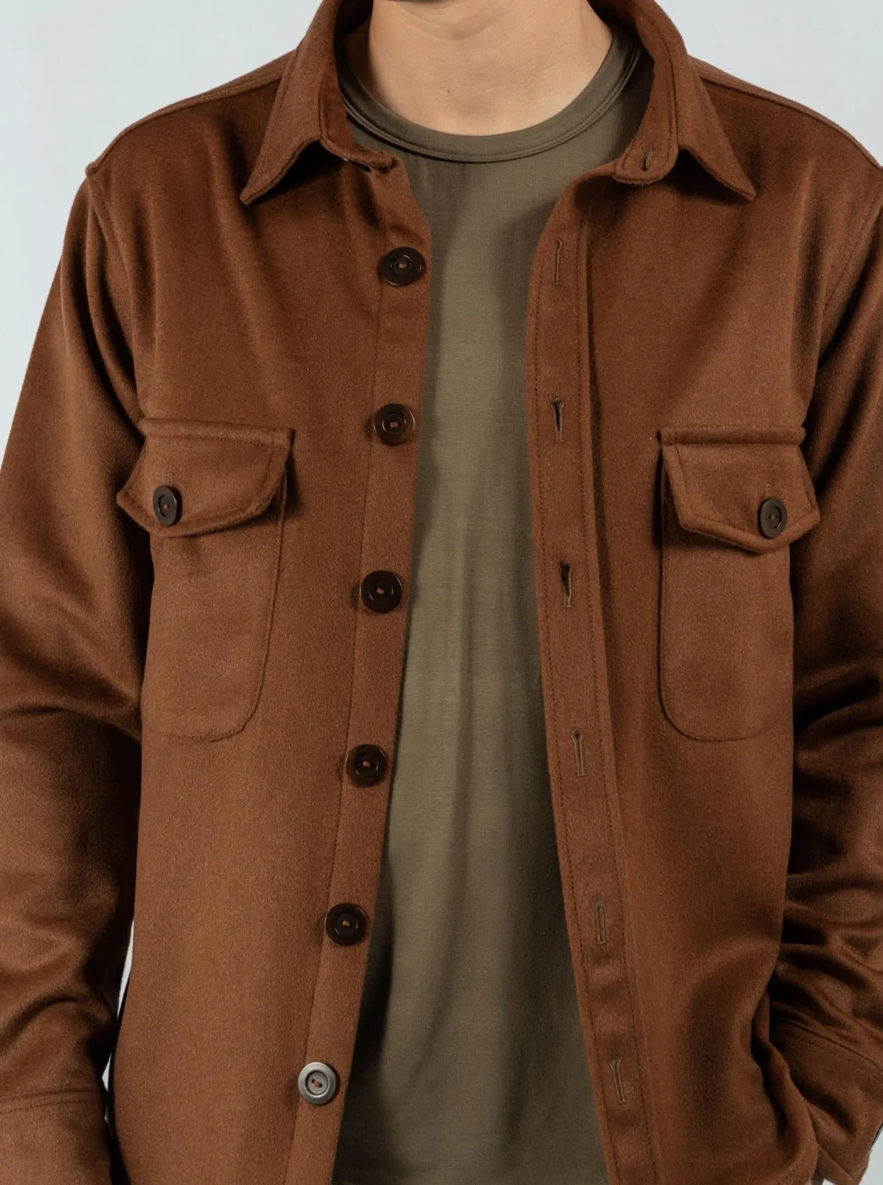 Fogata Wool Jacket in Camel Brown