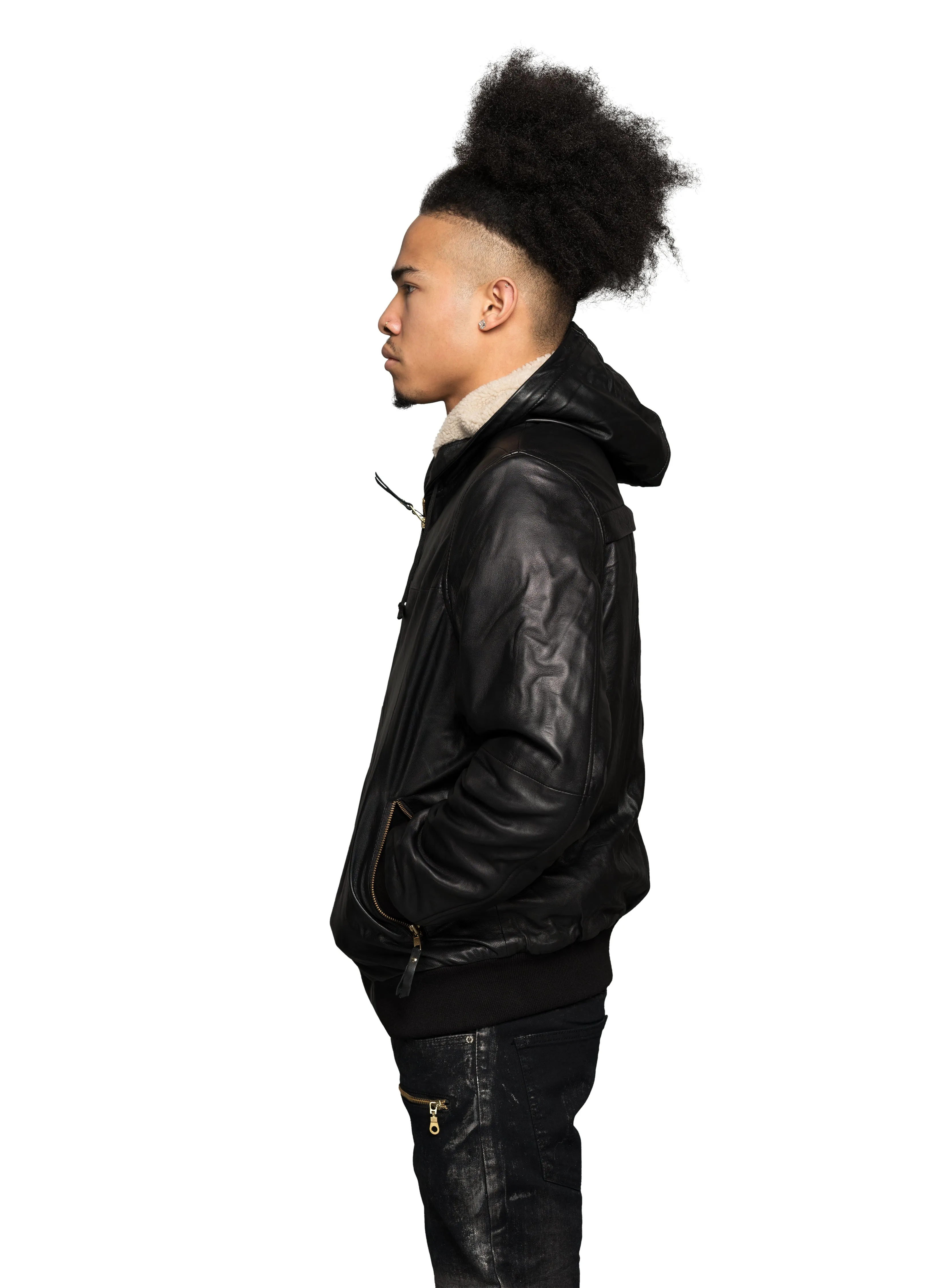 Gully Klassics Sherpa Lined Lambskin Leather Jacket