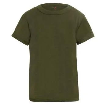 Kids Solid Color Military T-Shirt