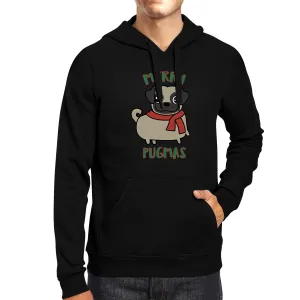 Merry Pugmas Pug Black Hoodie