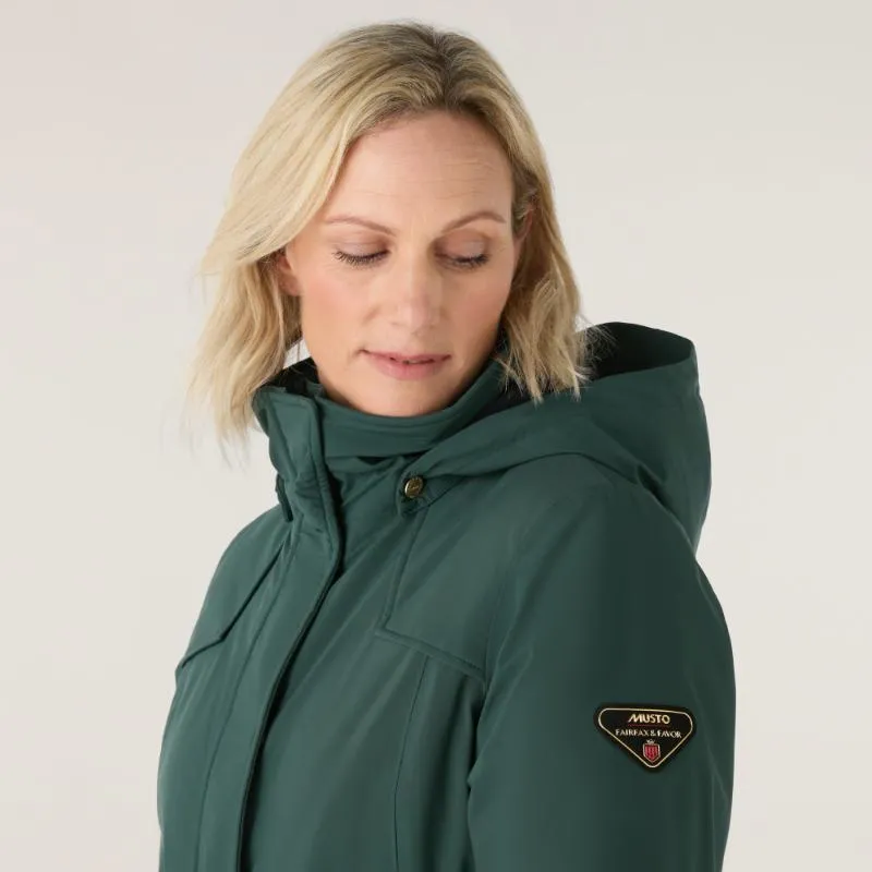 Musto x Fairfax & Favor Odyssey Primaloft Ladies Waterproof Jacket - Darkest Spruce