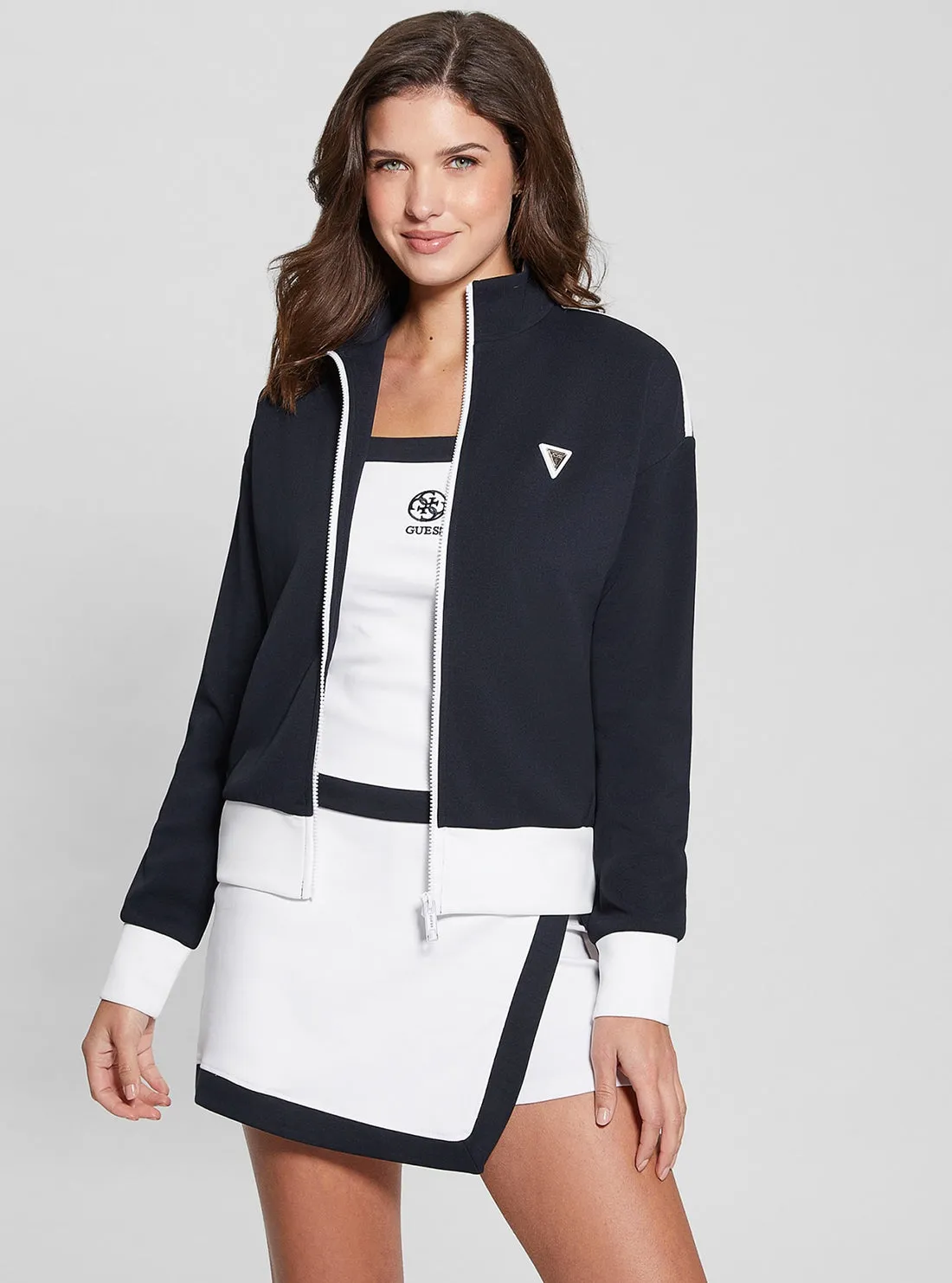 Navy Mylah Zip Jacket