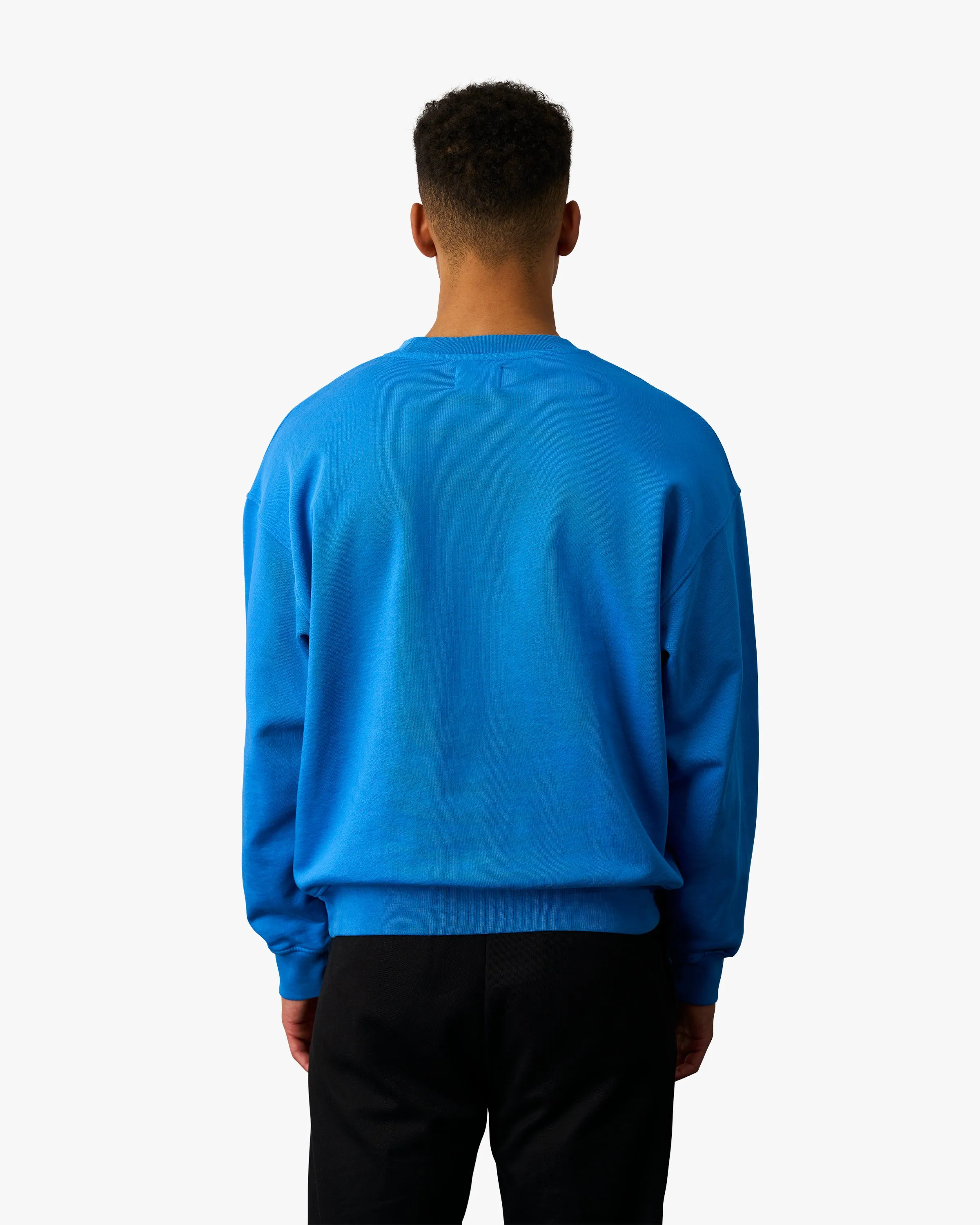 Organic Oversized Crew - Pacific Blue