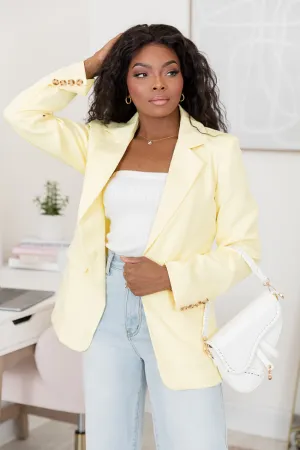 Picture To Burn Yellow Boyfriend Blazer FINAL SALE