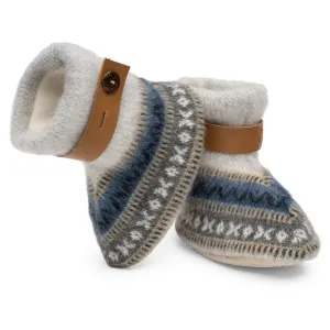 QISU Baby Booties – Rock Mountain Grey | Timeless Winter Comfort