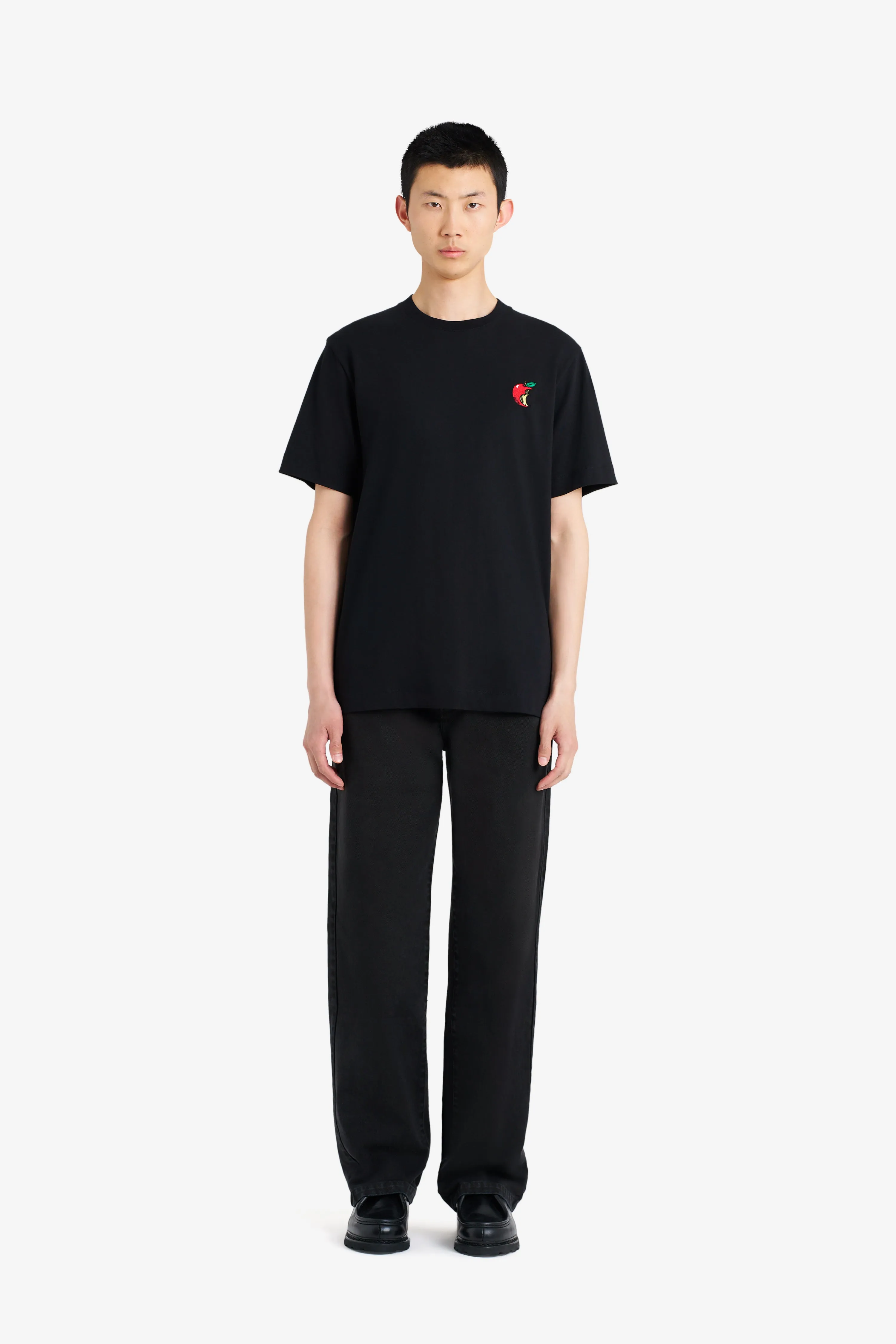 REGULAR TEE SHIRT APPLE BLACK