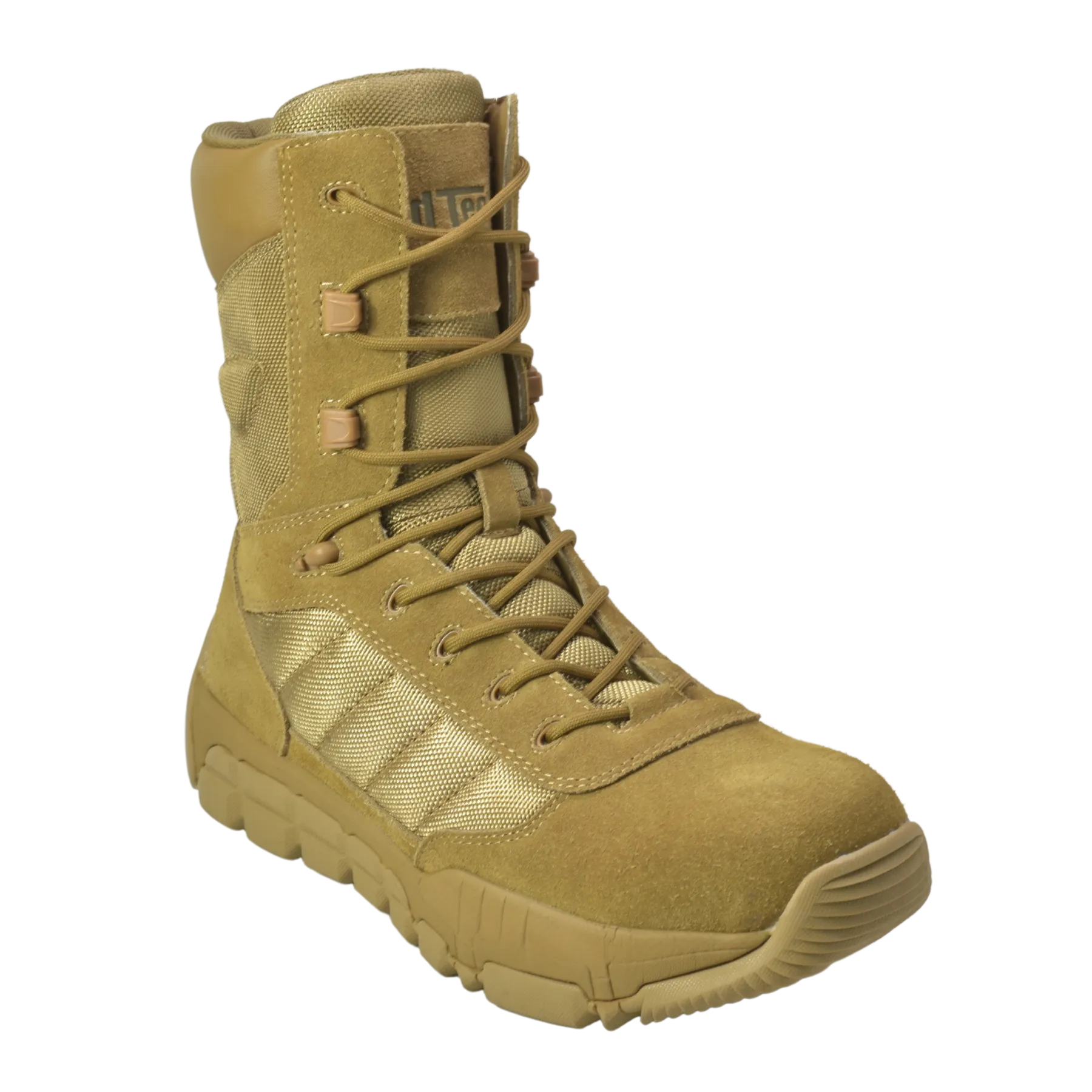 Sandbox - Men's 9" Coyote Suede Tactical Boot w/ Side Zipper & Composite Toe- KT1005