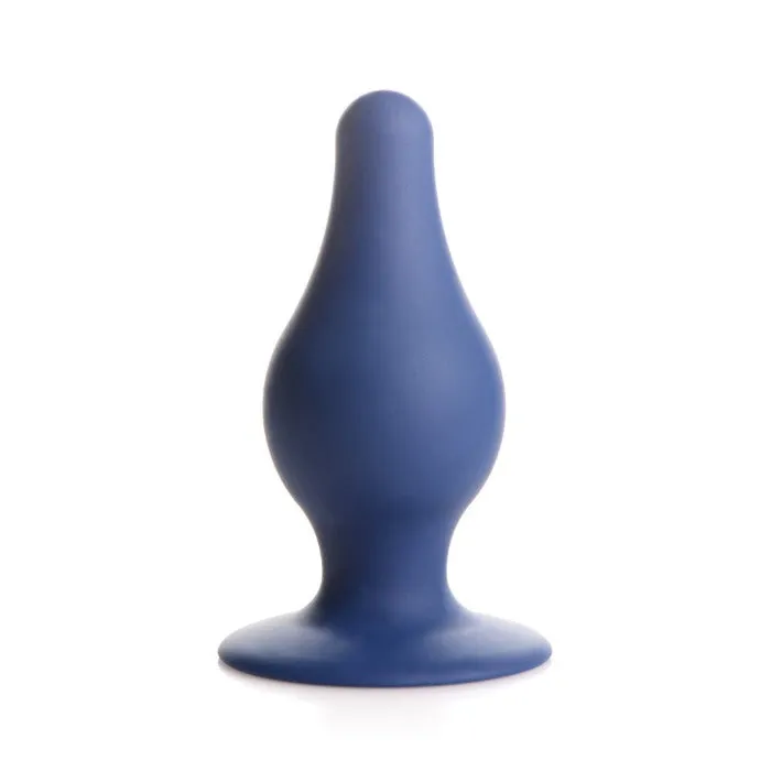 Squeeze-It ''Squeezable'' Tapered Large Anal Plug -Blue