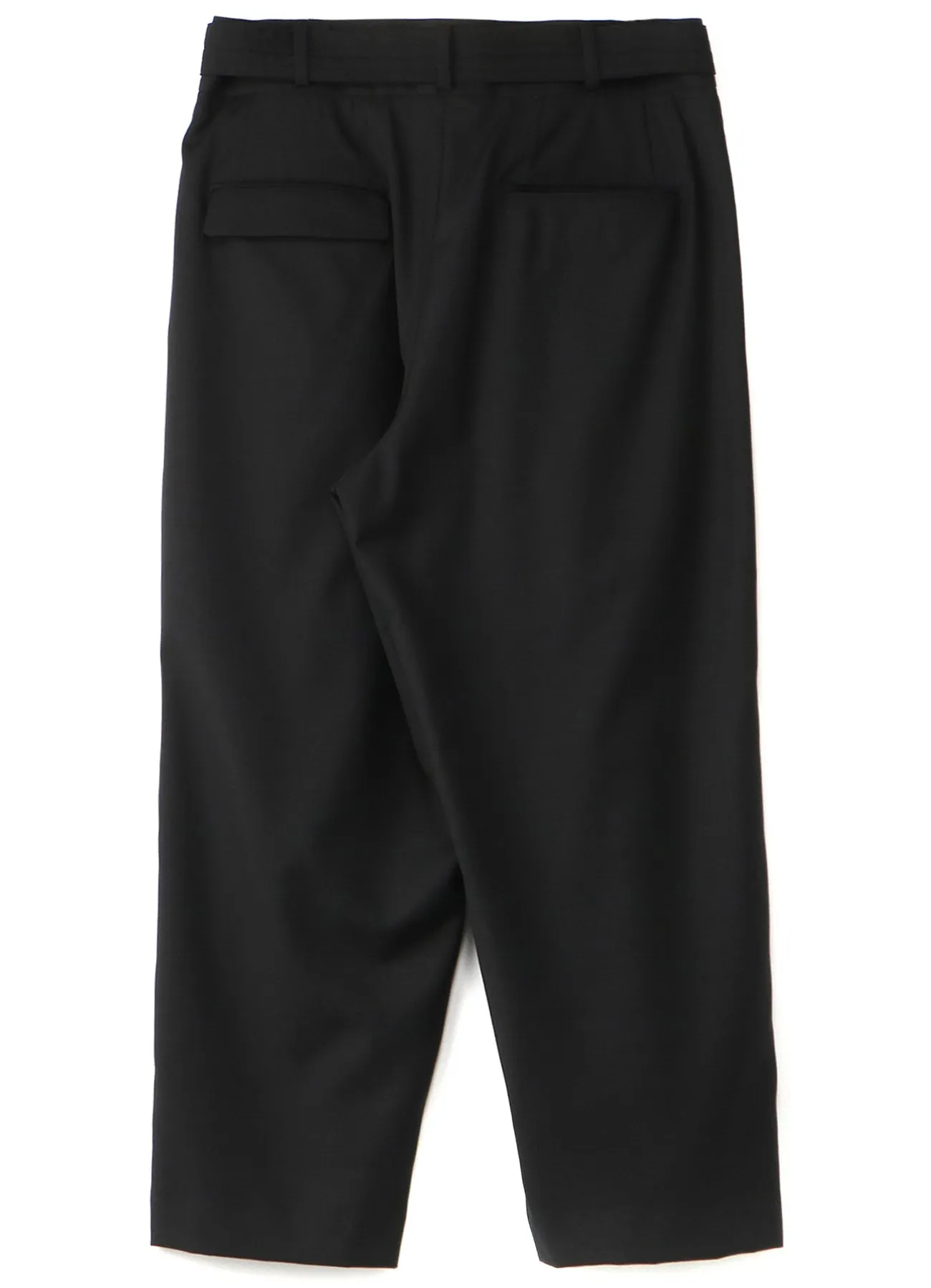 T/W GABARDINE 2-TUCK TAPERED BELT PANTS