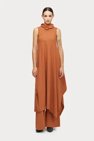 Two-Piece Set Knit Dress And Pants Terracotta