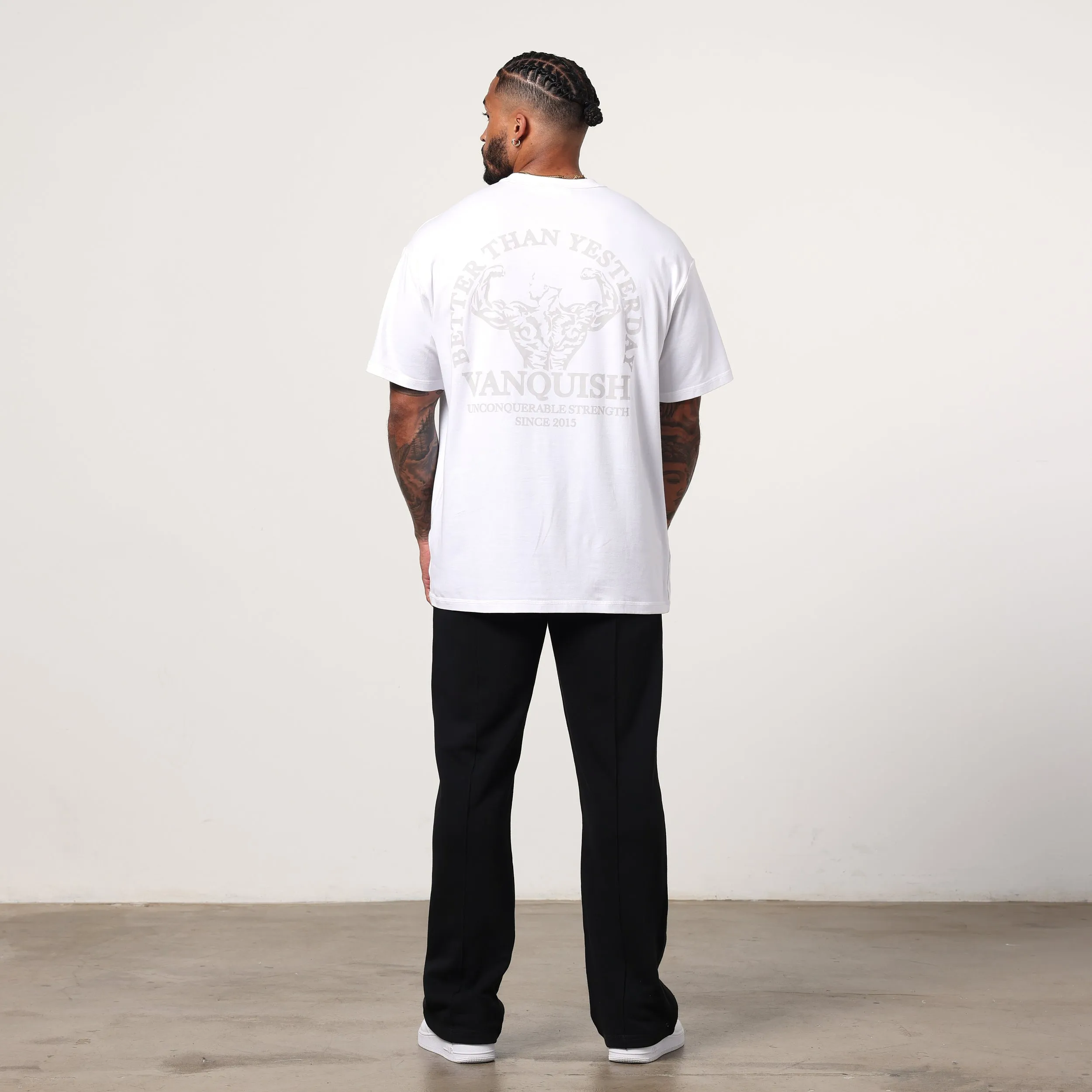 Vanquish White Unconquerable Strength Oversized T Shirt