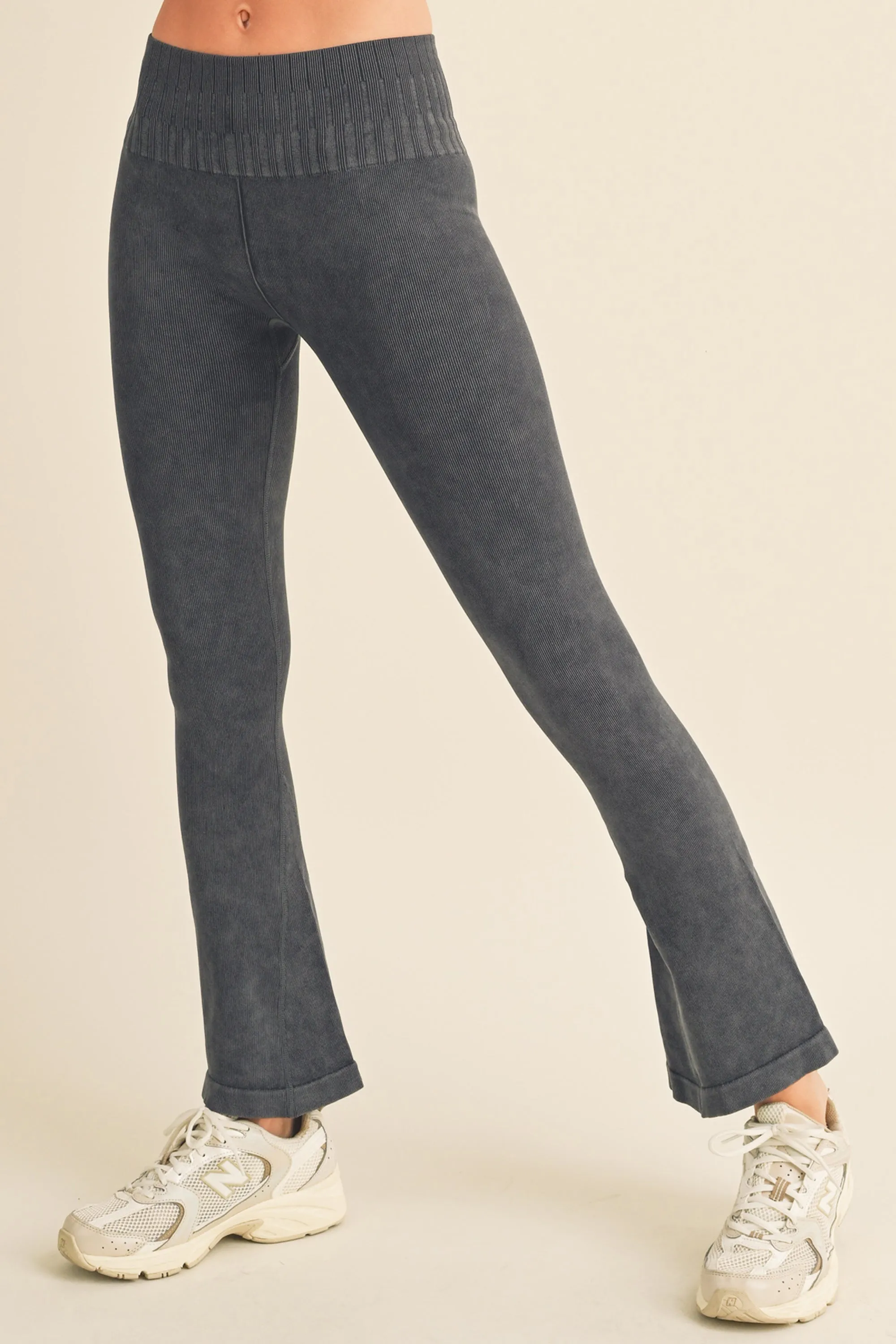 Women's Stone-Washed Active Flared Pants