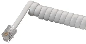 Zenith TH1025W Telephone Cord, White Sheath :CD: QUANTITY: 1